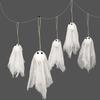 10pcs DIY Spooky Ghost Decor White Ghost Hanging Ornament Flying Ghost Pendant  Party Supplies