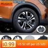 Car Sticker 2025 Hot 4PCS 60mm Car Wheel Center Hub Cap Emblem Covers For Peugeot GT 407 508 2008 5008 307 308 3008 206 207 208
