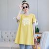 Korean-Style Maternity Summer T-Shirt and Mid-Length Dress Two-Piece Set