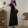 French Fake Two-piece Polo Collar Short-sleeved Dress 2026 Summer New Large Size Fat Mm Waist and Thin Temperament Long Dress