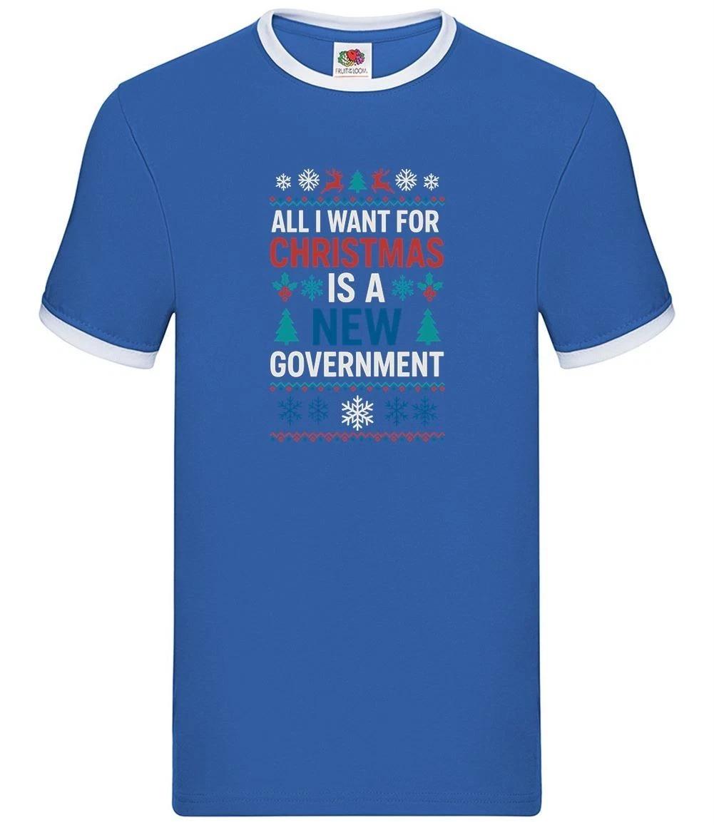 Christmas New Government - Men Contrast - Farage Reform Tory Work Vote 4XL