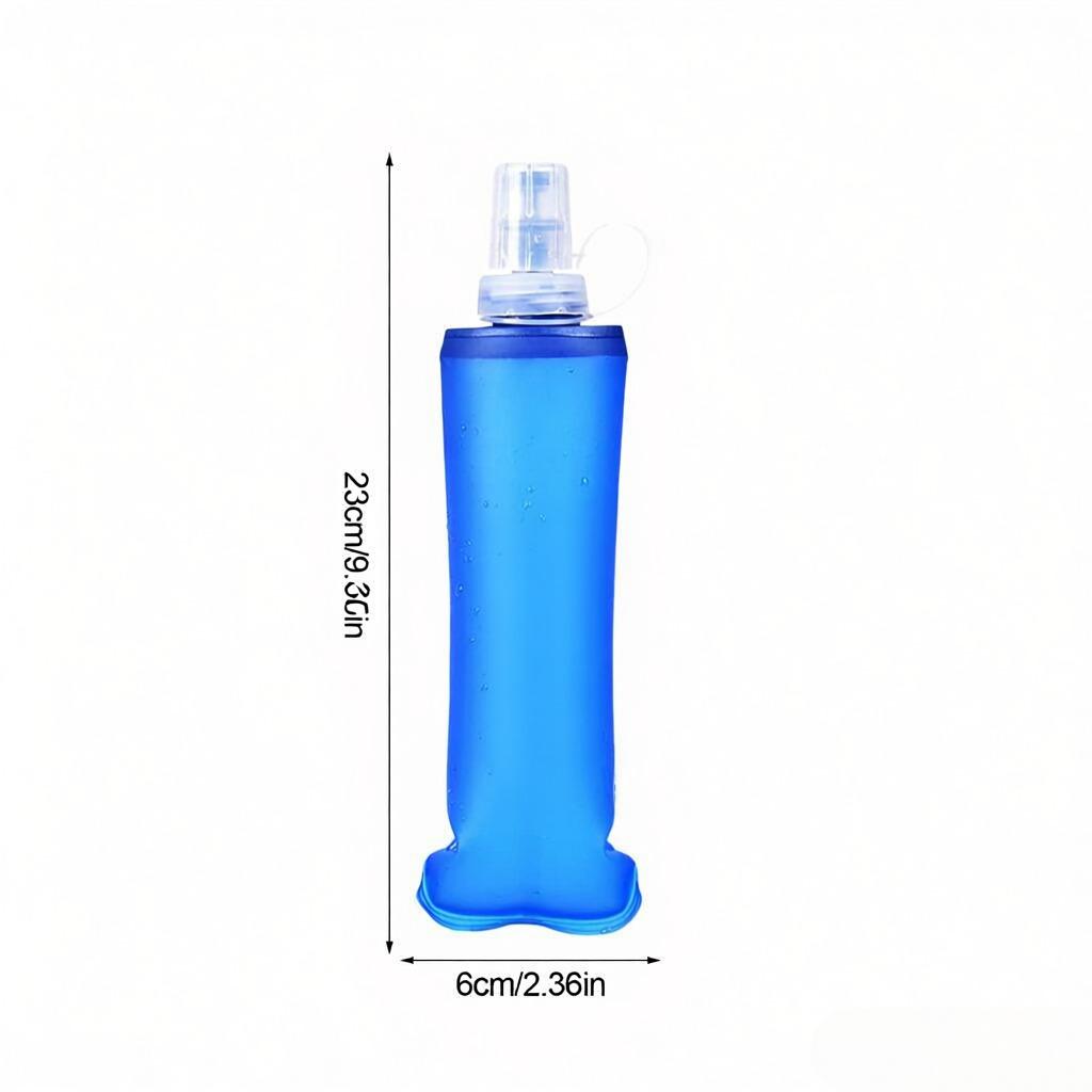 Outdoor Sports Foldable Soft Water Bottle TPU Water Bag Hydration Equipment  250ml
