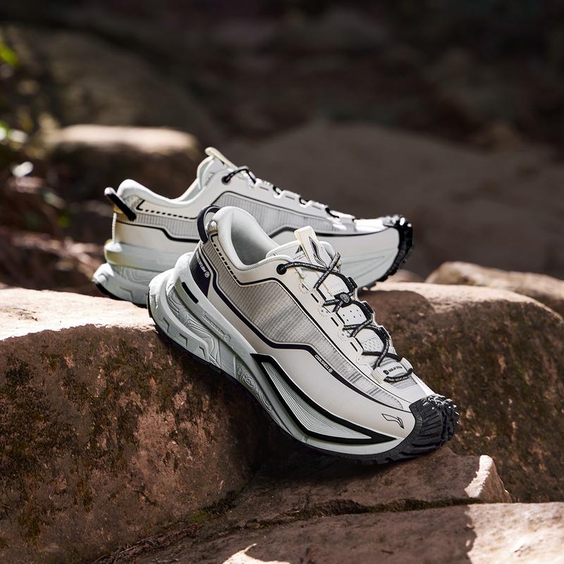 New LiNing CF Su Xingchuan Low-Top Outdoor Trekking Shoes Unisex Gray White AHTU023-12