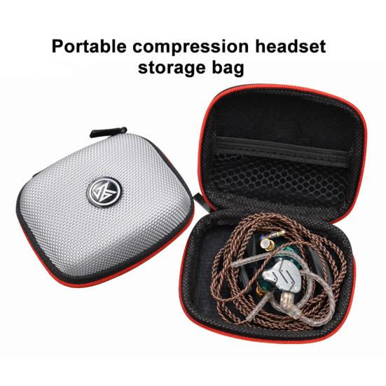 KZ Tragbare Mini Reißverschluss Kratzfest Aufbewahrung Kopfhörer Headset Tasche Etui Box
