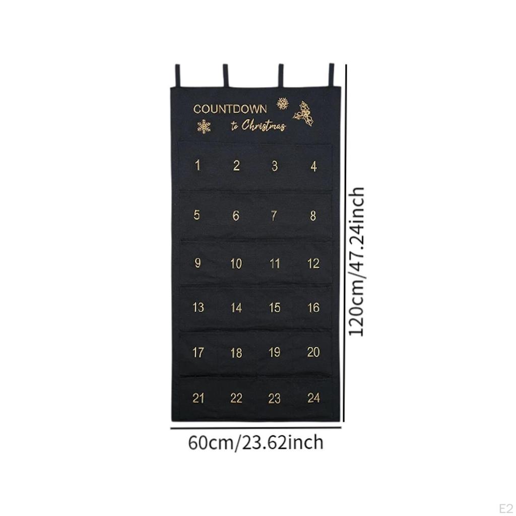 Weihnachts-Hängetasche Weihnachts-Adventskalender DIY Multifunktional Waschbar Handarbeit Wanddeko 24 Tage