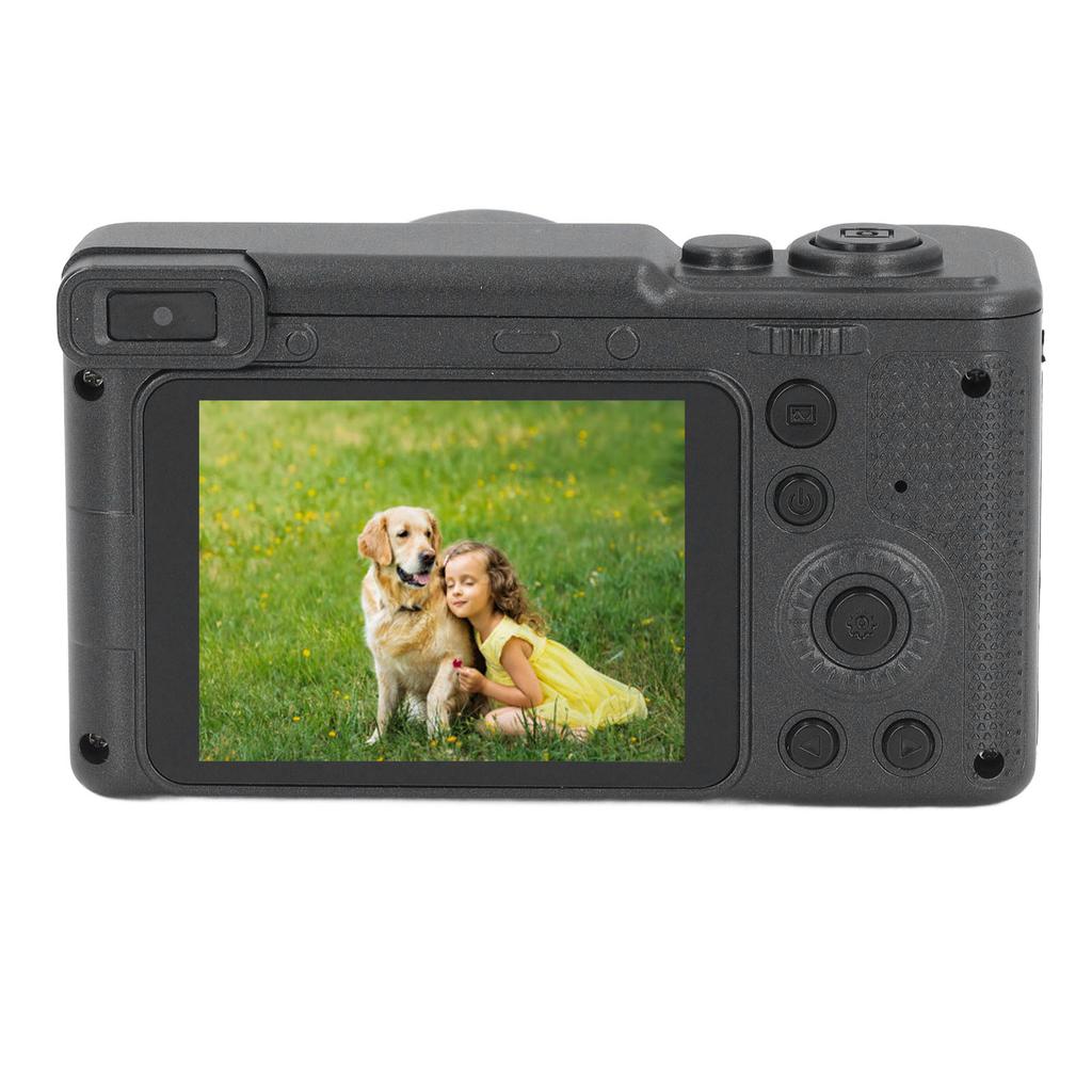 HD Digital Camera Vintage 4K 2.4in 1080P 8X Zoom Front Rear Dual Cameras for Photography Video