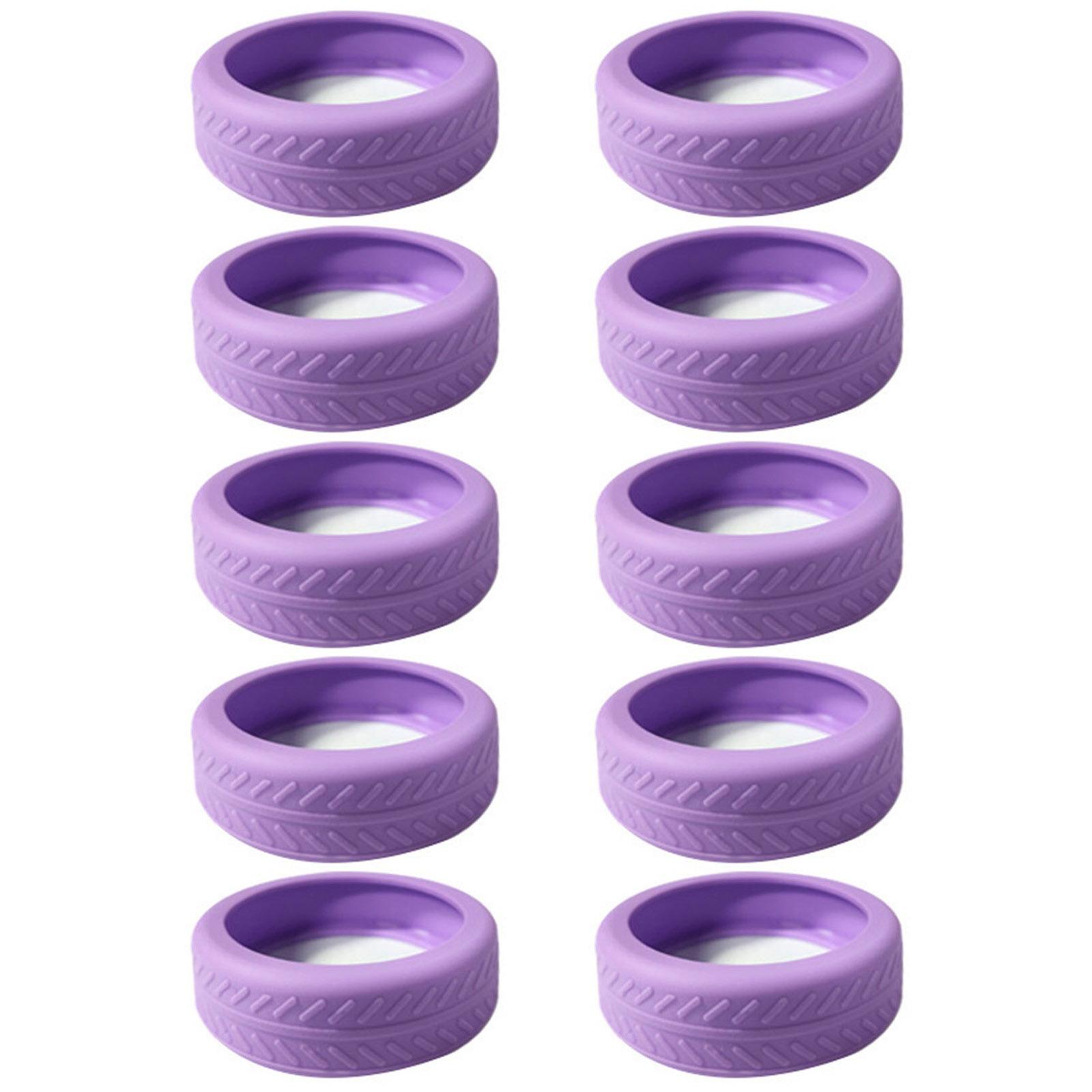 

10 шт. прочных силиконовых защитных чехлов для колес дорожных сумок предотвратят повреждение вашего багажа фиолетовый