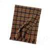 Soft waxy and thick plaid imitation cashmere scarf for women, warm fringed shawl in winter, couple scarf tide