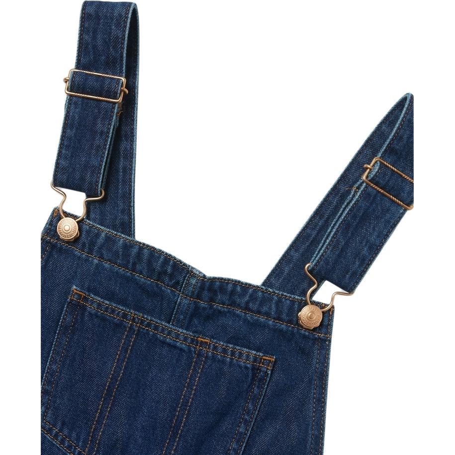 Levis Loose Simple Fashion Comfortable Overalls Women Overalls Dark-Blue 001BY-0001