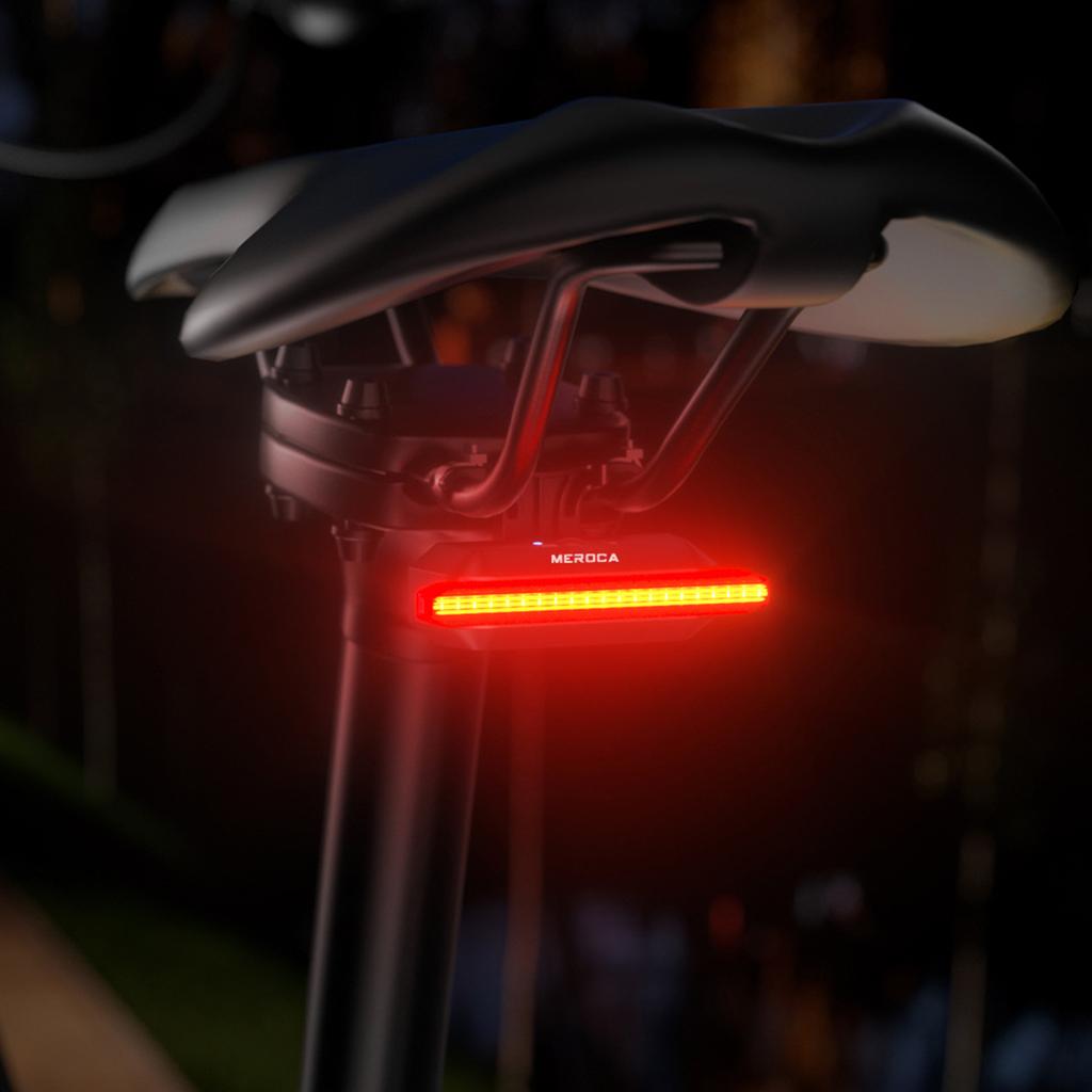 Bike Tail Light Rechargeable Intelligent LED Light for Night Riding with 6 Modes and IPX5