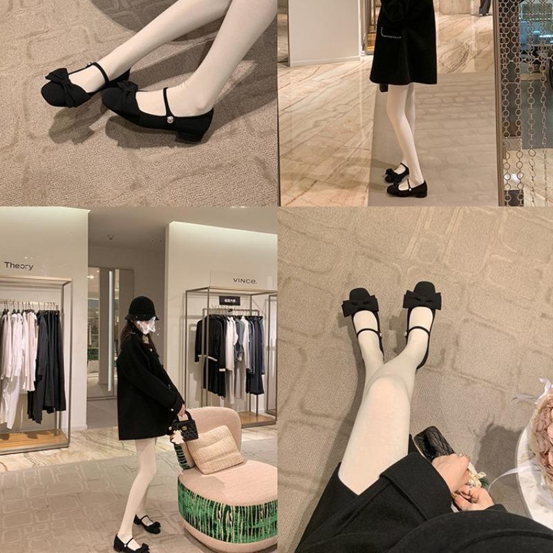 ~ Homecoming daughter~ Bow satin Mary Jane shoes women's single shoes commuter dinner wedding shoes