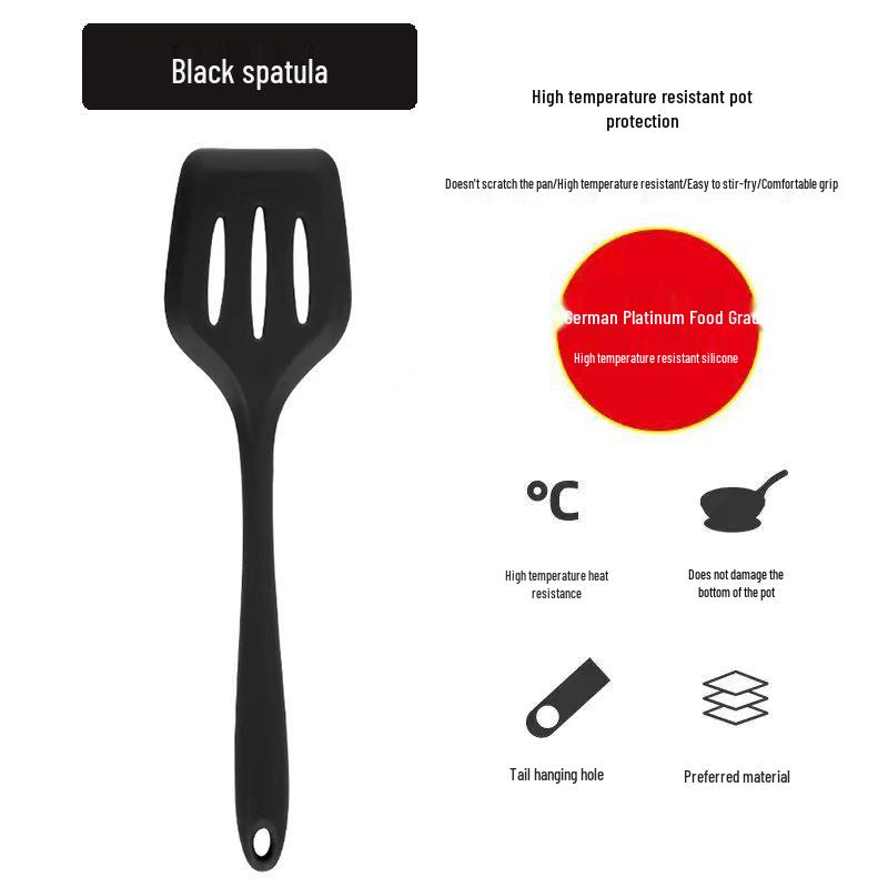 Heat-Resistant Silicone Spatula and Soup Ladle Set – Non-Stick, Food-Grade, Anti-Scald Kitchen Utensils