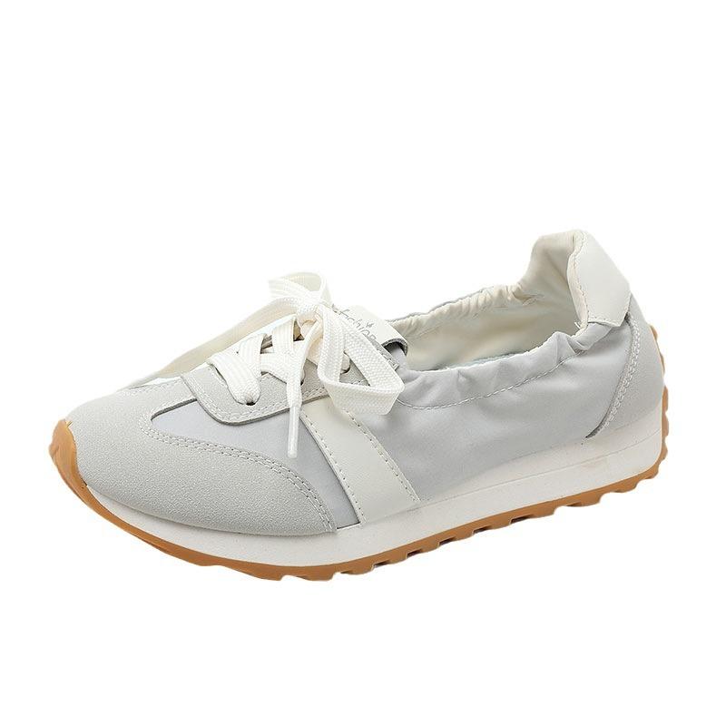 Casual shoes 2025 spring and summer breathable white shoes casual women's sports shoes thick soled women's shoes