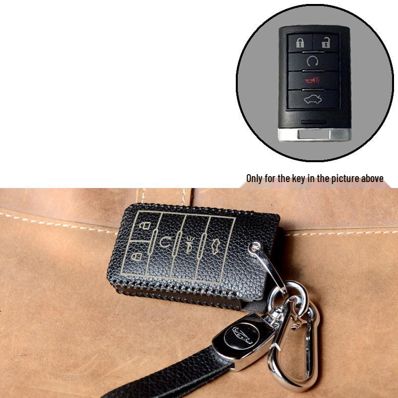 Cadillac Key Case with Snap Button for XT4, XT5, CT5, XT6, XTS, ATSL, CT6, CT4 Models