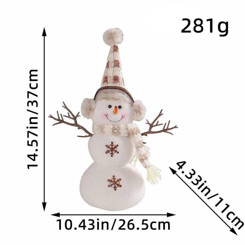 Creative Christmas Snowman Figurine with Dwarf Hat - Festive Desktop Decoration Ornament
