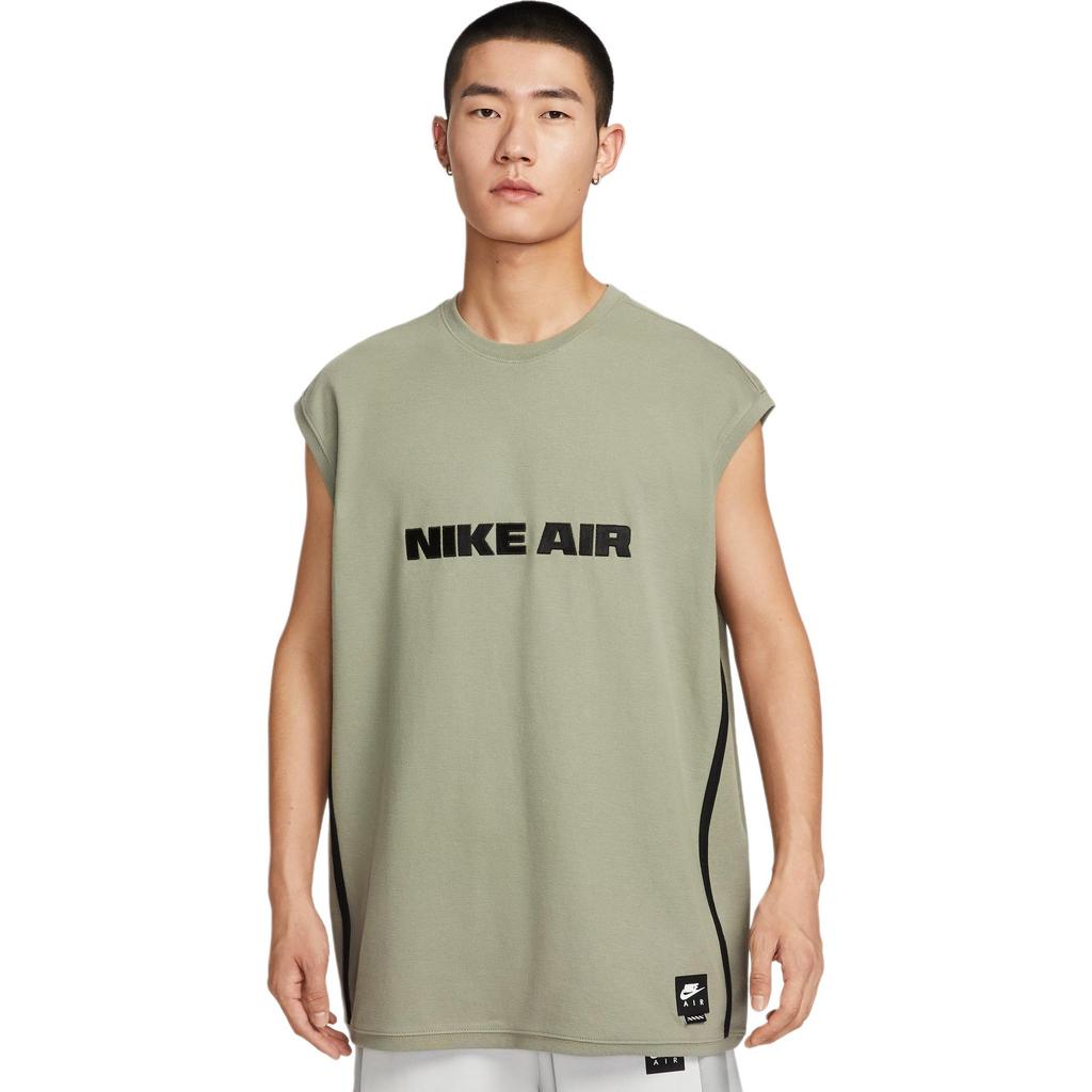 Nike Tank Tops Men's Light Green Gray/Black/Black Crew Neck Moderate Straight Fit IB2768-320