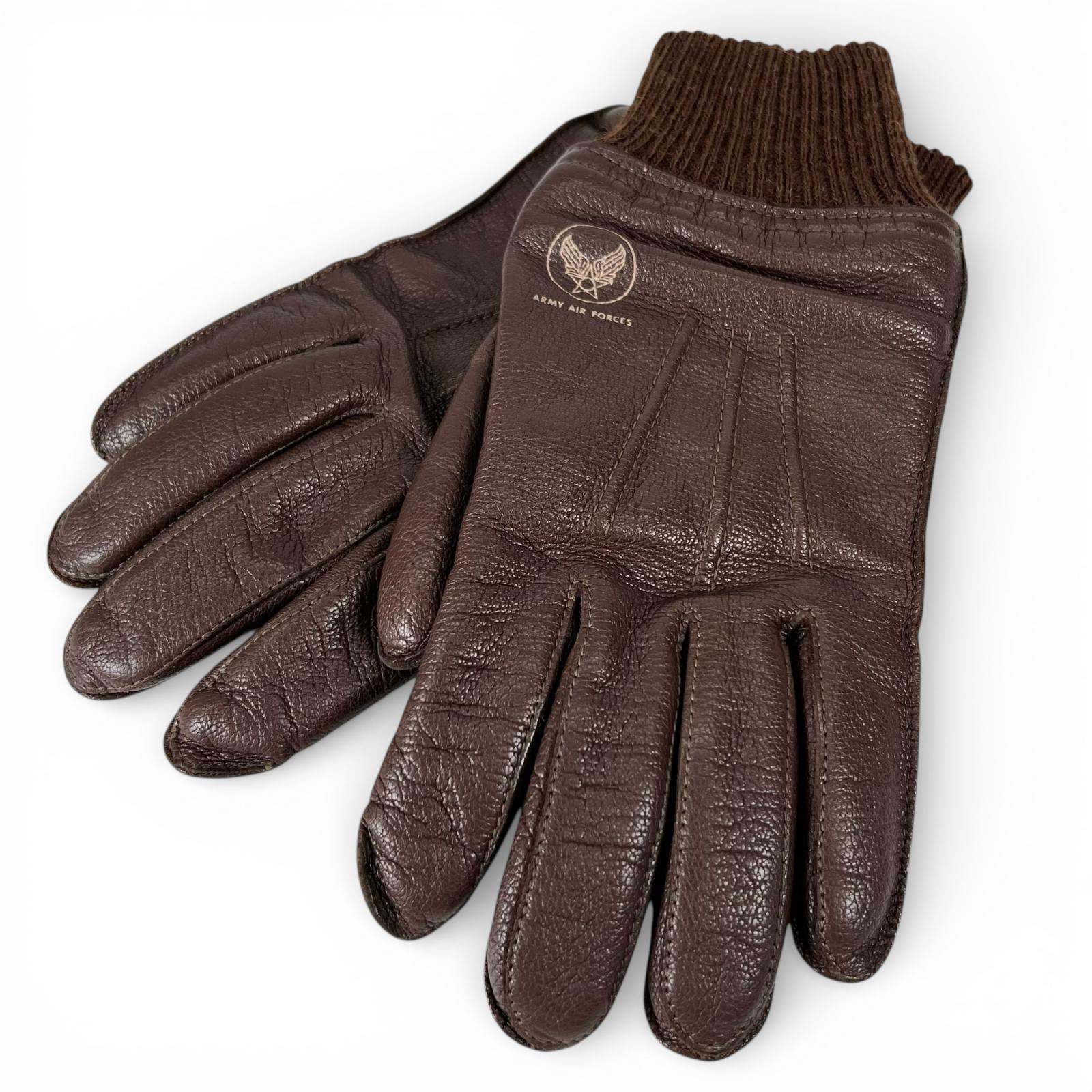 

Great JOE McCOY gloves A-10 Leather Gloves Brown leather mens 8.5 Used