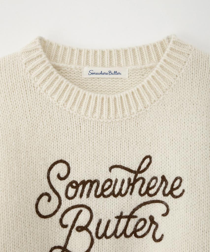 Sseomweeobeoteo Boucle Heart Wool Knit - Ivory
