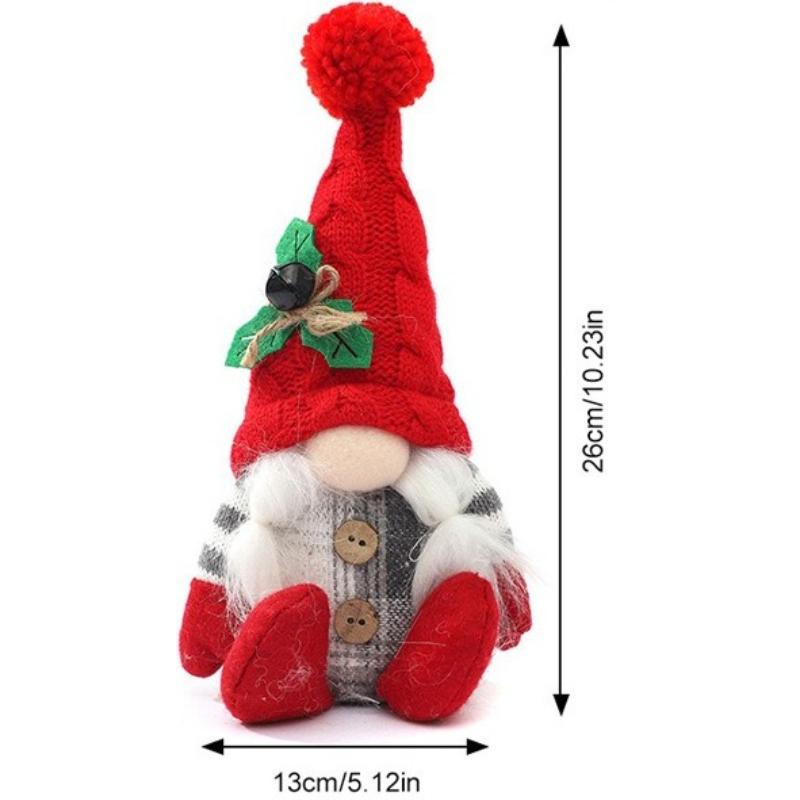 

1PC Faceless Elderly Doll Ornaments Christmas Decorations American Country Goblin Sitting Posture Desktop Ornaments