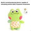 Yousheng Plush Animal Dog Chew Toy Boredom Stress Relief Squeaky Frog Cat Rabbit Plushie Bite Resistant Dog Teething Cleaning Interactive Animal