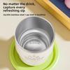 Stainless Steel Coffee Cup with Lid Outdoor Camping Water Cup Office Portable Water Cup