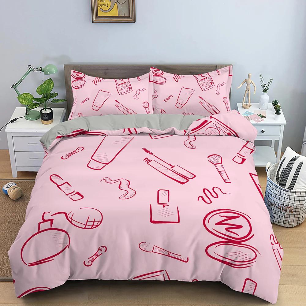 Cartoon King Queen Duvet Cover Cute Animals Bedding Set Kids Boys Girls Octopus Starfish Blue Soft 2/3pcs Polyester Quilt Cover