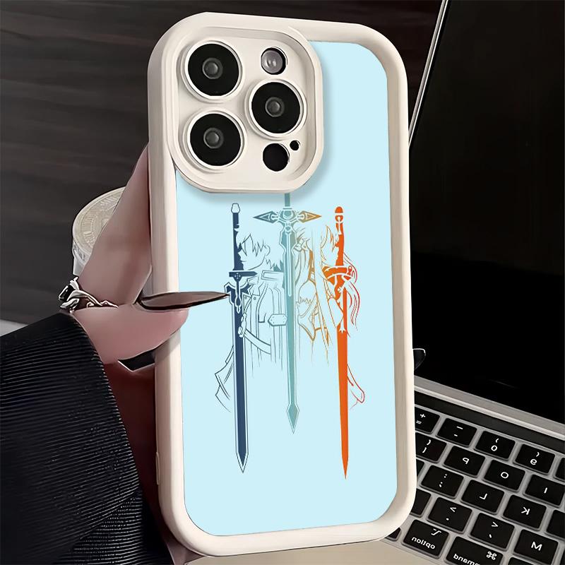 Sword Art Online Anime Phone Case for iPhone 16 17 Air 16E 15 Pro Max 14 Plus 13 12 Mini Capa Soft Shell Silicone Funda