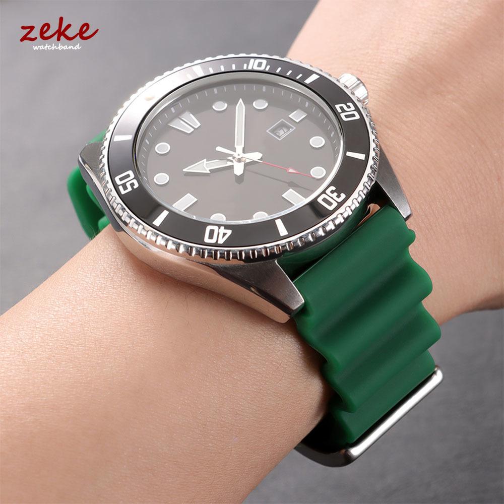 Soft Silicone Rubber Watch Strap 20mm 22mm Men Women Sport Waterproof Breathable Wrist Band Pin Buckle Bracelet for Seiko SKX007