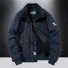 Lamb wool short coat men's winter thickened fur collar fleece tooling bomber jacket cotton coat lamb wool cotton coat