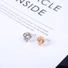 Elegante Geometrische Ohrstecker mit Gold-Twist-Textur - Europäischer Retro-Stil