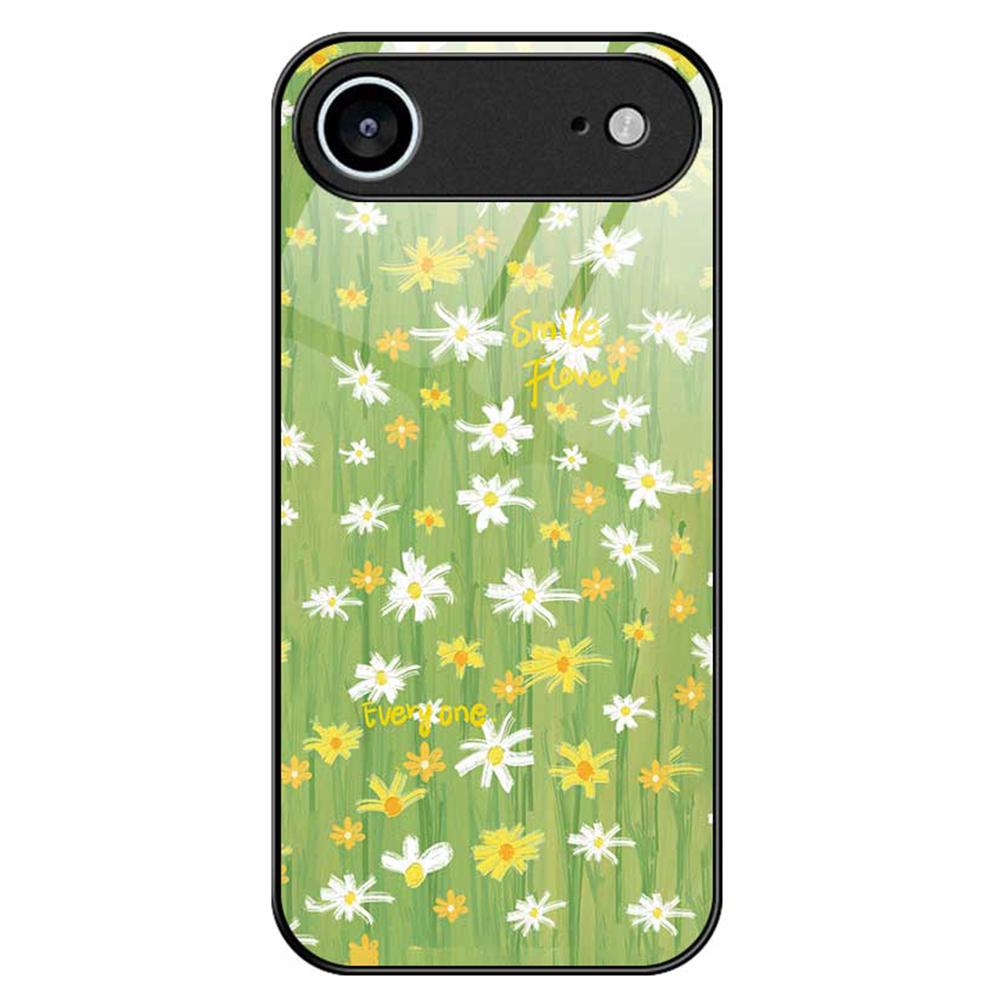 For iPhone 17 Air Case PC TPU Tempered Glass Pattern Printing Phone Back Cover
