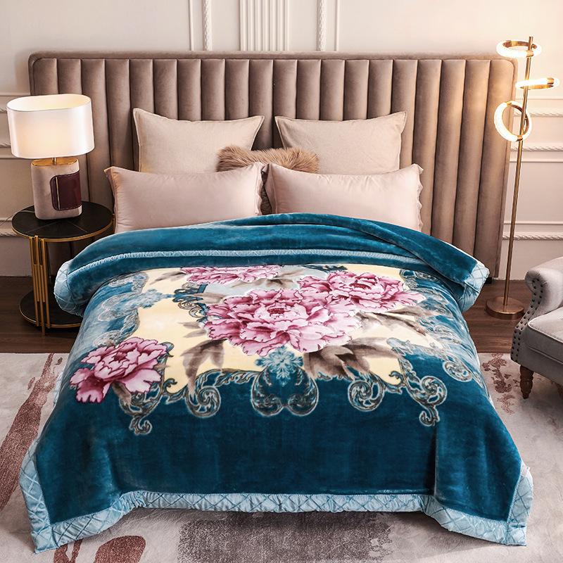 Doppellagige verdickte Raschel-Winterdecke - Ultraweiche Decke für Haushalt & Hochzeitsgeschenk