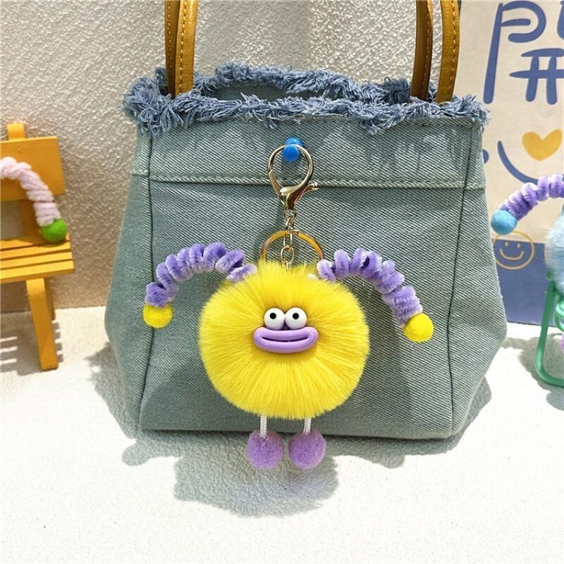 Cartoon Keychain Cute Sausage Mouth Internet Famous Backpack Pendant Plush Doll Keychain Decoration Small Gift