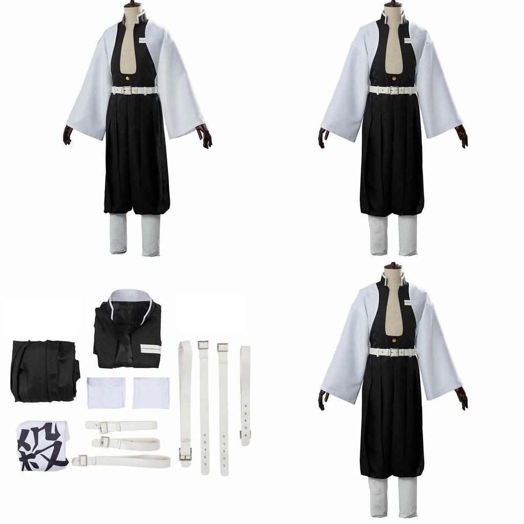 Stunning Demon Slayer Kimetsu No Yaiba Wind Pillar Sanemi Shinazugawa Cosplay Costume Set For Anime Enthusiasts