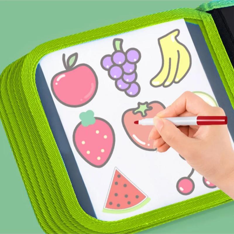 Kids Drawing Board Erasable Doodle Board Reusable Writing Painting Book Coloring Water Pen Cartoon Multifunctional Art Board Educational Toy