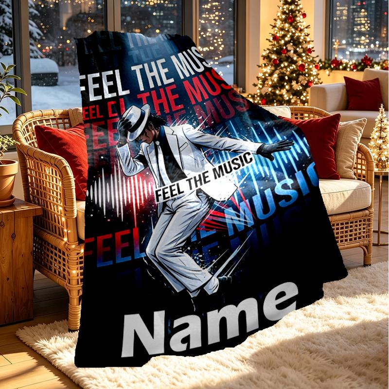 Individuell personalisierte Michael Jackson Print Decke, Heimdekoration, Schlafzimmer, Sofa, Camping, Couch, Geschenke für Geburtstag Weihnachten