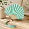 Bamboo Frame Folding Hand Fan Shell-Shaped Dance Fan Creative Summer Cooling Fan  Photo Prop