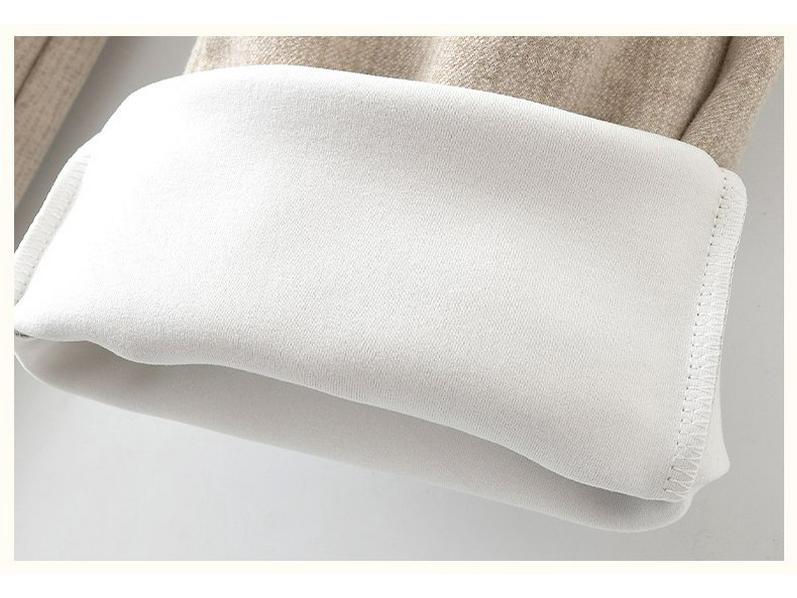 Grandma Style High-Waisted Velvet Elastic Waist Casual Pants for Middle-Aged and Elderly Women