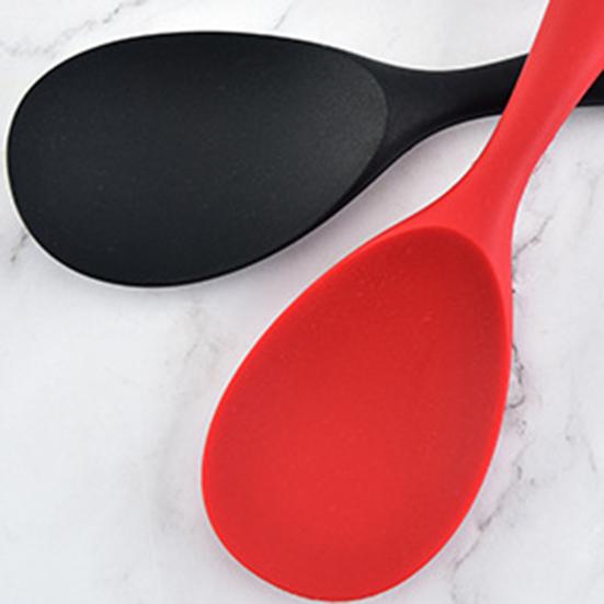 Silicone Rice Spoon Solid Color Non-stick Meal Pot Pan Scoop Kitchen Utensils