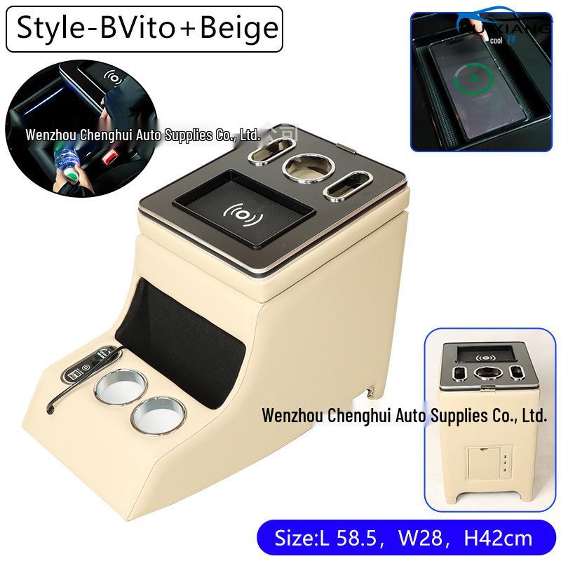 Pudełko do przechowywania na podłokietnik do Mercedes Vito W447/Hong Kong 116 Viano/V260