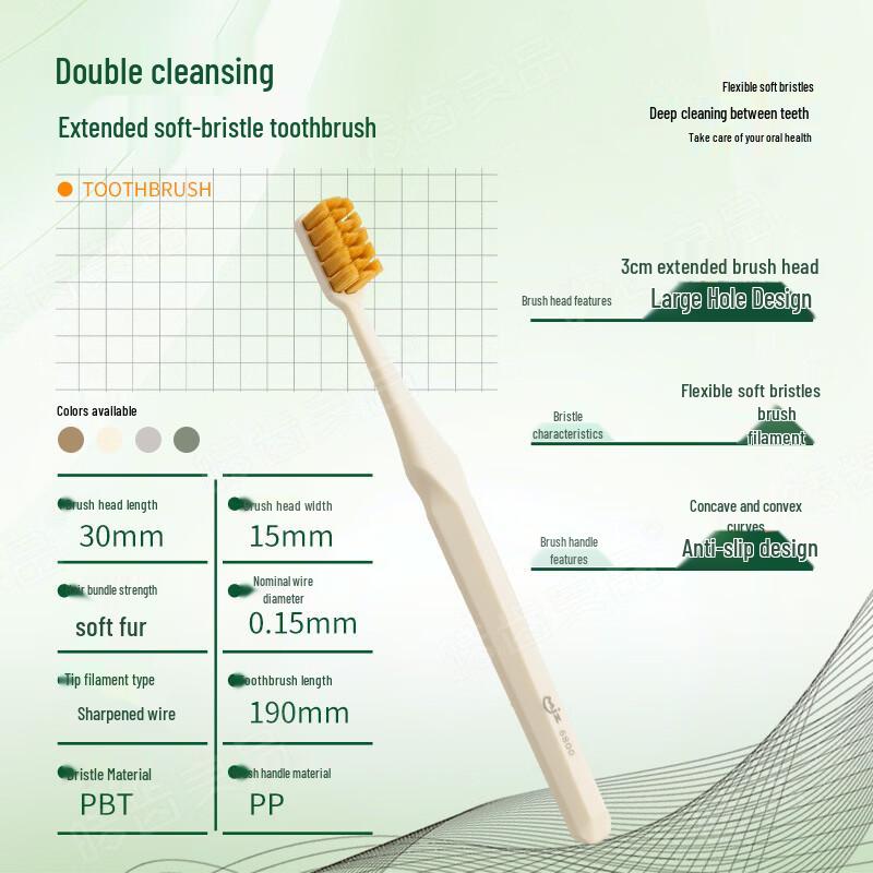 Haocilp Premium Soft-Bristle Adult Toothbrush