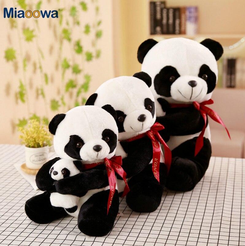 Adorable Father Baby Panda Plush Toys Stuffed Animal Bear Doll Cartoon Soft Pillow Kawaii Dolls Girls Lover Birthday Gifts