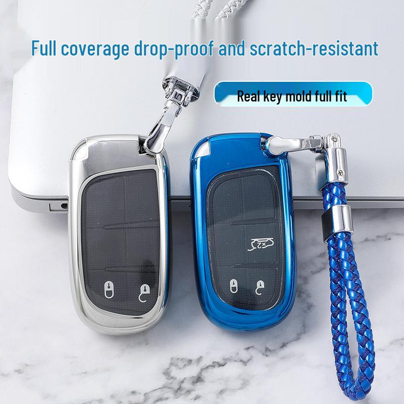 Compatible Key Cover for Jeep Compass, Renegade, Grand Cherokee & Dodge