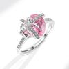 Luxury Zircon Heart Irregular Index Ring For Women Fashionable Versatile High End Jewelry Accessory