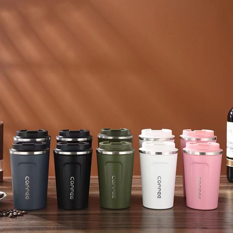 Stainless Steel Vacuum Insulated Travel Mug With Locking Lid 380ml 510ml Double Wall Office Car Home Use