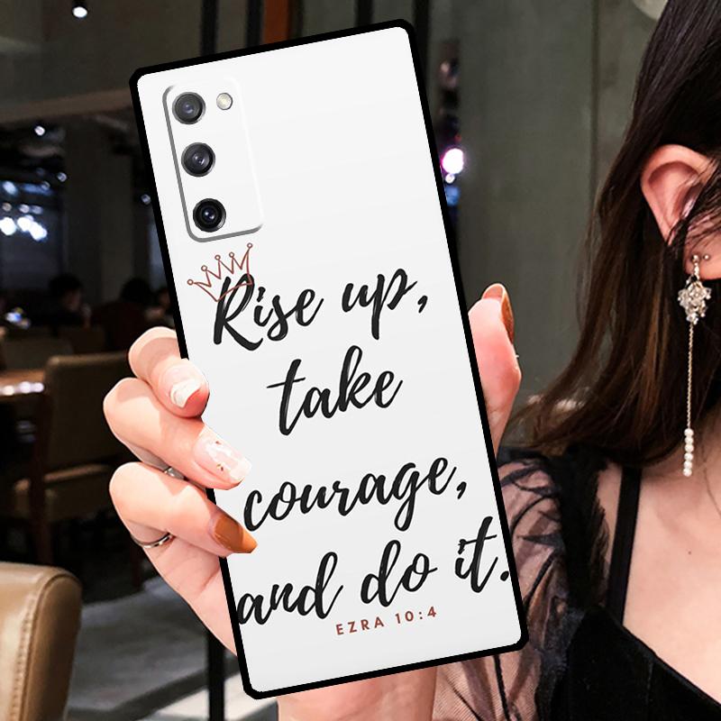 Bible Verse Faith Jesus Cross Case For Samsung Galaxy S20 FE S9 S10 Plus Note 10 Note 20 S21 S22 Ultra Phone Back Cover