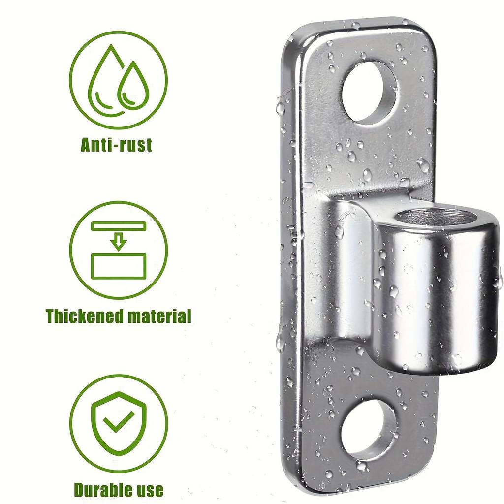 2pcs Heavy-Duty 304 Stainless Steel Door Hinges - Wall Mounted, Polished Finish for Farm Gates & Wooden Fences, Supports Up To 620lbs
