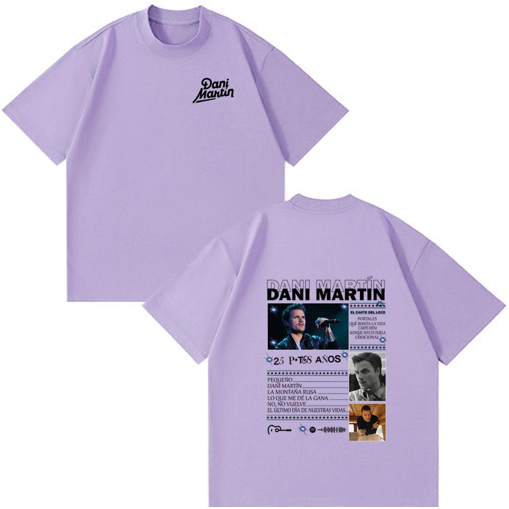 Dani Martin Tour de Álbum Merch Camisetas Unisex Ropa de Mujer Moda Vintage Camisetas de Manga Corta Algodón Casual Holgadas Ropa Urbana