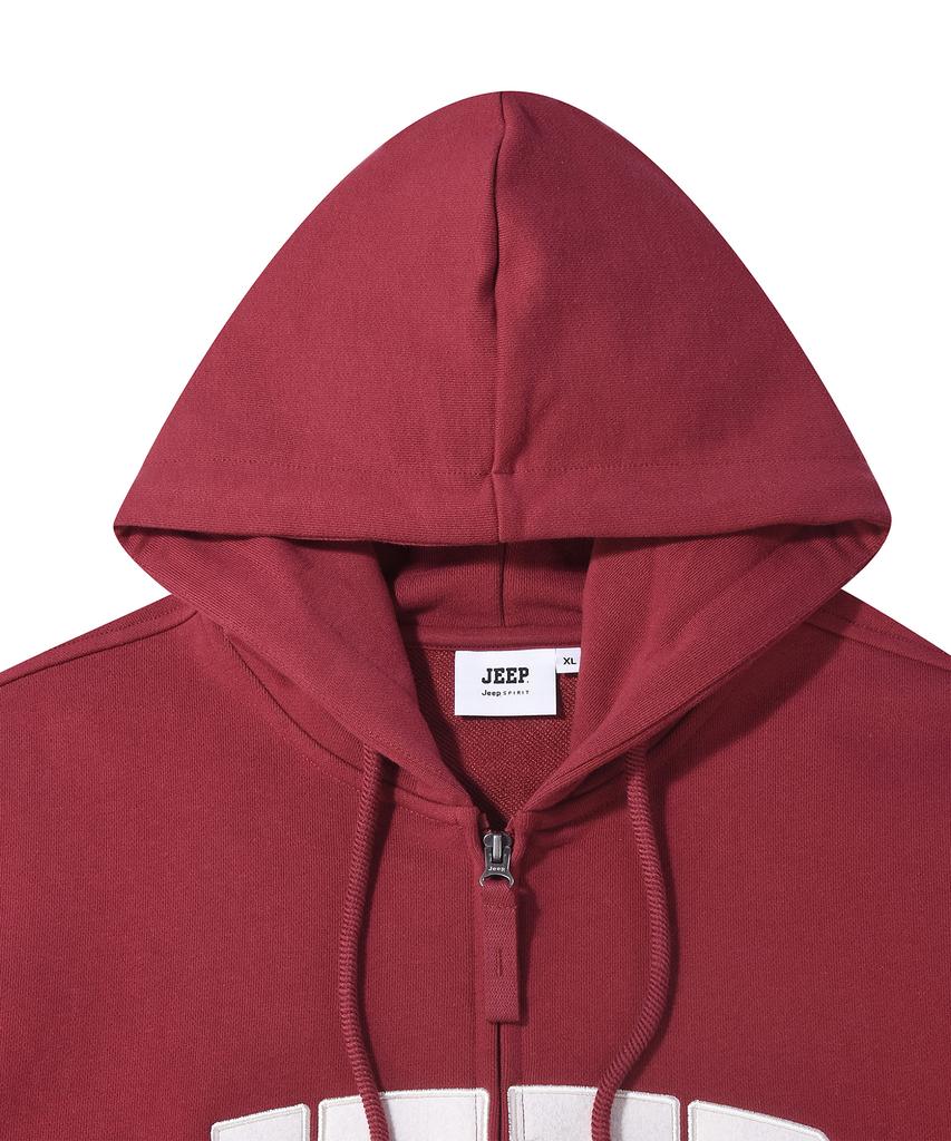 Jeep Jeep Big Logo 2-Way Oversized Zip-Up Hoodie (Jr5Tzu075Bg)
