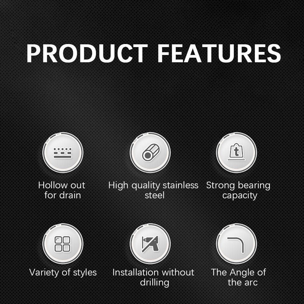 Multifunctional Kitchen Sink Holders Adhesive Wall Mounted Countertop Drainer Rack For Facial Cleanser